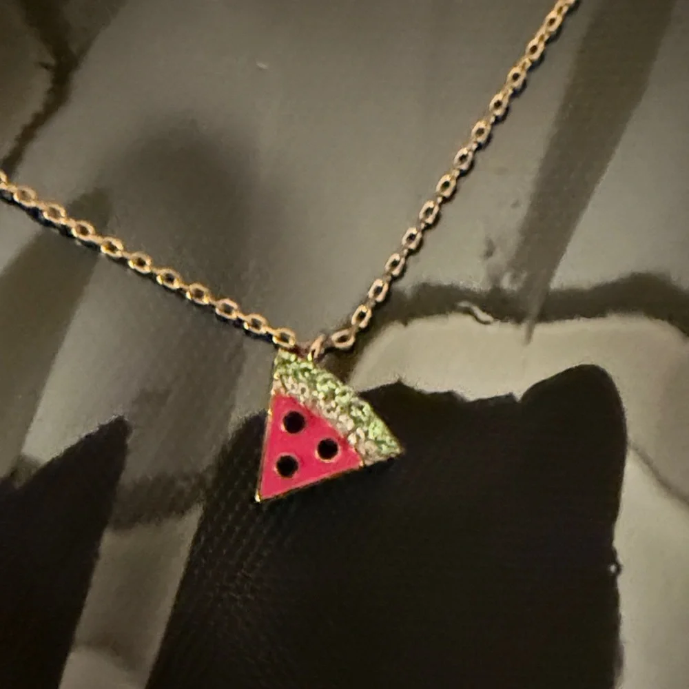 Kate Spade Gold Necklace with Pink Watermelon Pendant - Picture 8 of 11